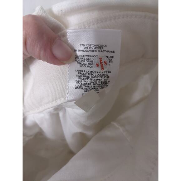 Express Women's White High Rise Skinny Straight Leg Crop Legging Jeans Size 2 - Picture 5 of 6